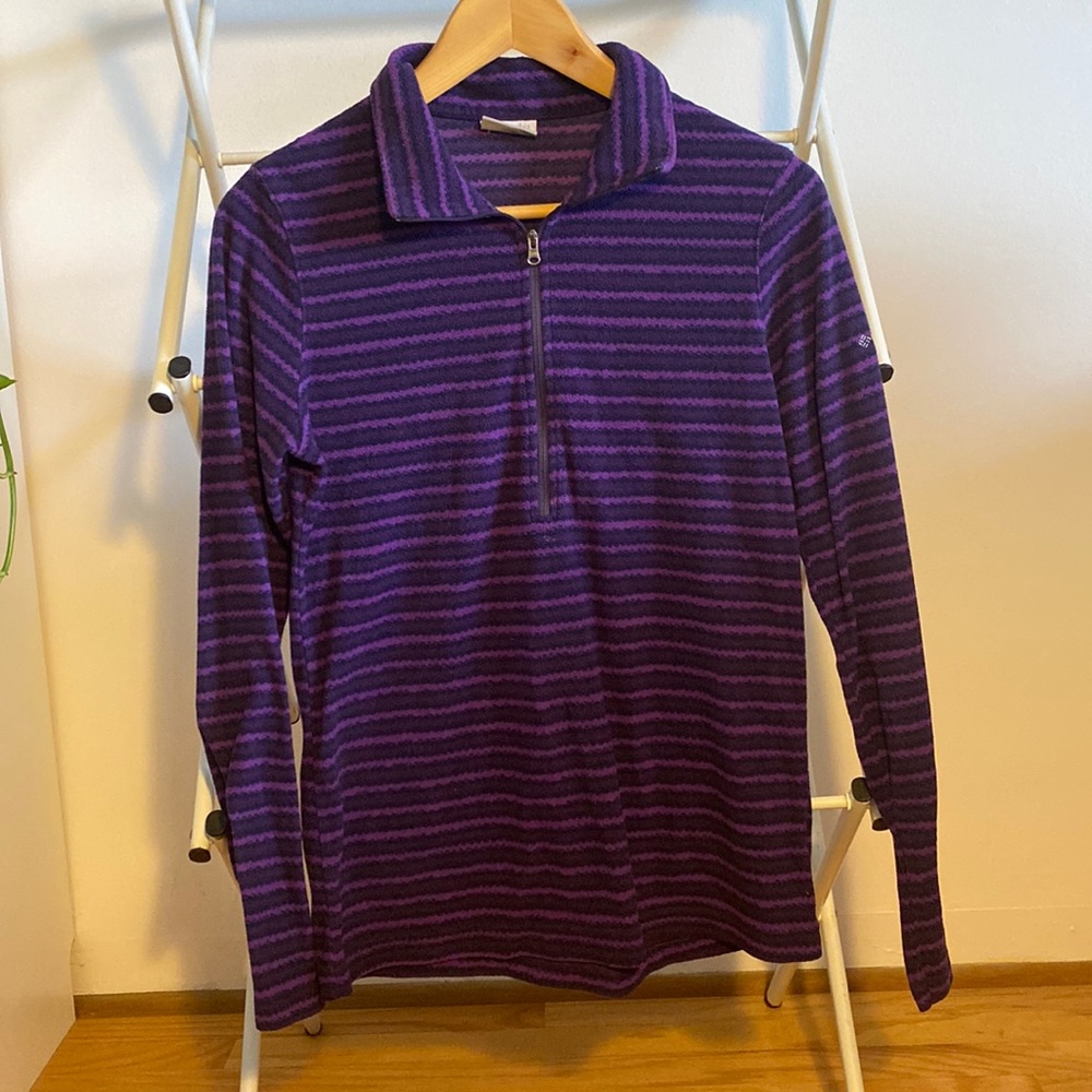 Womens Retro Columbia purple 1/4 zip fleece size small